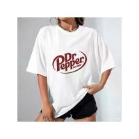 ราคา ทีเชิ้ตสีดำสไตล์สำหรับผู้หญิง: แสดงความรักต่อ Dr. Pepper (1731827016819967310)