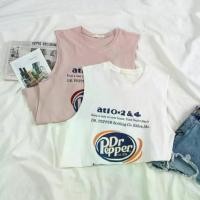 ราคา เสื้อยืดแฟชั่นแขนกุดทรงโอเวอร์ไซส์ 2 สี สกรีนลาย Dr Pepper (1731471238013224952)