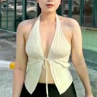 ราคา เสื้อคล้องคอไหมพรม ผูกโบว์ด้านหน้า ผ้าดีมาก ใส่เเล้ว sexy มาก คําแนะนําผลิตภัณฑ์ใหม่ของเดือนนี้ กล้าม สบาย เกาะอก ไป ทะเล (1731632567701701956)