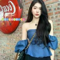 ราคา พร้อมส่งเสื้อเปิดไหล่ เสื้อครอปแขนพอง ผ้าร่องน่ารัก sexy lady เรียบหรู เริ่ดมาก เสื้อเปิดไหล่ เสื้อปาดไหล่ ชุดไปทะเล (1731834386232869972)
