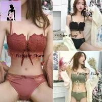 ราคา Sexyชุดชั้นในลูกไม้เซ็กซี่ ไร้โครง สำหรับผู้หญิง （เสื้อชั้นใน + กางเกงใน）มาใหม่ รุ่น NY17 ขาย ร้อน (1731641752383096016)