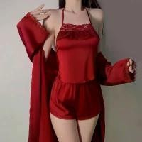 ราคา ชุดสายรัดหน้าท้องลูกไม้ Temptation สไตล์น่ารักและเซ็กซี่ ชุดสามชิ้น ชุดนอนรัดรูป ชุดรัดรูป 2025 victoria secret เ ส ื ้ อ ใ น เ ก า ะ อก calvinklein ผู้ หญิงแท้ ชุด (1731853844562347836)