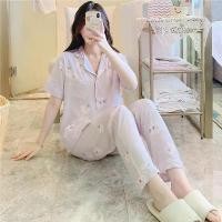 ราคา ชุดนอนผ้าไหมผ้าฝ้าย, ใหม่สำหรับปี2024, สำหรับผู้หญิง, ชุดฤดูร้อน, เสื้อคาร์ดิแกนพิมพ์ลายการ์ตูนบาง, แขนสั้น, กางเกงขายาว, ชุดอยู่บ้าน, [COD] ชุด นอน เชียงราย กางเกง ใส่ ผู้ หญิงไ (1731658718875518945)