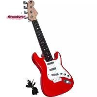 ราคา ของเล่นกีต้าร์สำหรับเด็ก เครื่องดนตรีกีต้าร์ไฟฟ้า 4 สาย สำหรับเด็ก ของเล่นอิเล็กทรอนิกส์แบบพกพา (1731562627621423075)