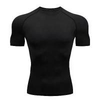ราคา เสื้อยืดแขนสั้นผู้ชาย, ความกดดัน, ฟิตเนส, วิ่ง, บาสเก็ตบอล, ยิม, ชุดกีฬา, ดีไซน์ไร้ตะเข็บ, รัดรูป, สีดำ, เสื้อรัดรูปกีฬา (1731950595716712276)