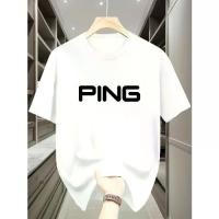 ราคา อุปกรณ์กอล์ฟ, เสื้อยืดใหม่, พิมพ์ลายตัวอักษรดังนั้น PING, กีฬาลำลองมีความเรียบง่าย, ท็อปส์ซู (1732186174701537770)