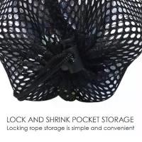ราคา ถุงตาข่ายกีฬาไนลอนสีดำ ถุงกอล์ฟ เทนนิส กระเป๋าหูรูด กระเป๋าเก็บของ อุปกรณ์กอล์ฟ (1729786699491805702)