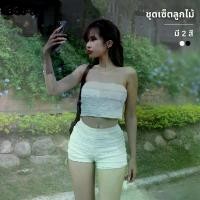 ราคา BB ชุด Summer sets รุ่น 804 (เสื้อเกาะอกลูกไม้+กางเกงขาสั้น) สีขาว/สีดำ (1732092430652181412)