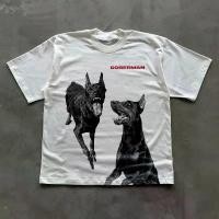 ราคา SHRED® - DOBERMAN WHITE TEE COTTON100% เสื้อยืดทรงโอเวอร์ไซส์ลายหมาโดเบอร์แมน สวัสดิการสด (1731773248847316589)