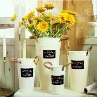 ราคา กระถางดอกไม้ กระป๋องสังกะสี ถัง มีหูจับ เชือก สไตล์วินเทจ Vintage (1731978905649711847)