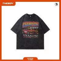 ราคา THEBOY-CHAMPION CAR VINTAGE เสื้อยืดลายวินเทจ (1730992997806738092)
