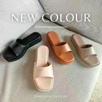 ราคา DINN โฟมส้นเตารีดสีล้วน แตะส้นตึก รองเท้าแตะส้นสูง รองเท้าแฟชั่นผู้หญิง Wedges รุ่น more than จัดส่งเฉพาะจุด (1731736236385010704)