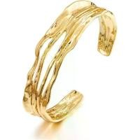 ราคา Gold Cuff Bracelet for Women Chunky Multi-layer Cross Wire Open Bracelet Hollow Wide Cuff Bracelets Adjustable Gold Open Cuff Bangle Bracelet (1731874644974863506)
