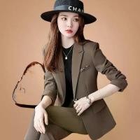 ราคา เสื้อสูท สีน้ำตาล สำหรับผู้หญิง แฟชั่นใหม่ เรียบหรู เท่ ชุดธุรกิจ เสื้อสูทลำลอง Clothing Women (1730055696132573508)