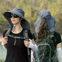 ราคา หมวกกันแดดปีกกว้าง สำหรับผู้หญิง XinBaoGuan สายรัดปรับระดับได้และกระเป๋าเป้สะพายหลัง ทำจากโพลีเอสเตอร์ระบายอากาศ เหมาะสำหรับการเดินป่าและการเดินทาง อุปกรณ์เดินป่า (1731956051803014308)