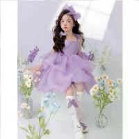 ราคา ชุดเด็กผู้หญิง, 2025 ฤดูร้อนใหม่, กระโปรงสีม่วงสำหรับเด็ก, สายเอี๊ยมสาว, Pettiskirt เครื่องแต่งกาย, ชุดเจ้าหญิง, สำหรับเด็กผู้หญิง (1732276825914247190)