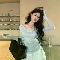 ราคา เสื้อท่อนบนสุดชิค ฤดูใบไม้ผลิใหม่ เสื้อชั้นใน สไตล์เรียบหรูและอ่อนโยน คอปก กระพือปีก ริบบิ้น สลิมมิ่ง เสื้อยืดแขนยาว ปี 2025 เสื้อ baby tee mc jeans กันหนาว sretsis แบบ ที่ เจนนี (1731955593134901242)