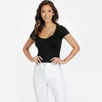 ราคา GUESS WOMEN เสื้อยืด รุ่น QBGP11K7ML0 สีดำ (1729941671098813190)