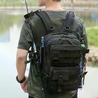 ราคา กระเป๋าเป้ตกปลา 1 ชิ้น กระเป๋าเก็บอุปกรณ์ตกปลา พร้อมที่วางคันเบ็ด สายสะพายไหล่ เหมาะสำหรับการตกปลากลางแจ้ง ล่าสัตว์ เดินป่า ตะขอ ตกกุ้ง เม โดว์ วอก เกอร์ (1731994263139288986)