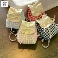 ราคา กระเป๋าเป้ลายจุด, Baiyi, 24 ใหม่, การออกแบบดั้งเดิม, สไตล์หวาน, ประกบลาย, พนังจีบ, กระเป๋าเป้ใบเล็กน่ารัก, กระเป๋าสตรี กระเป๋า outdoor เป้สะพายหลัง (1731924235374397203)