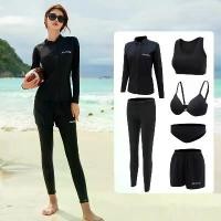 ราคา ชุดดำน้ำ, ชุดว่ายน้ำแขนยาว, กันแดด, ชุดว่ายน้ำแห้งเร็ว, ชุดดำน้ำตื้นแบบคู่, ผิวดำน้ำ, เต็มตัว, อบอุ่น (1730948995851782780)