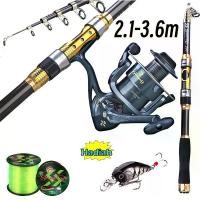 ราคา COD คันเบ็ดและรอกตกปลา ชุดตกปลา, 2 ส่วนปั่น/คันเบ็ดพร้อมรอก, ชุดคันเบ็ดครบชุด รอกหยดน้ำ เบ็ดตกปลา คันเบท ชุดคัน ออกกำลังกาย Sports คาร์บอน ตะขอ (1729921011974244420)