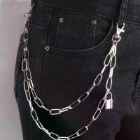 ราคา ห่วงโซ่กางเกงยีนส์ผู้ชาย, สไตล์ย้อนยุคและพังก์, โซ่เอวโลหะหลายชั้น, ทันสมัย โซ่ คล้อง กางเกง สเก็ต สาย คล้อง ที่ คล้อง เอว สร้อย ห้อย กางเกง สร้อย ผูก เอว (1731457959621200402)
