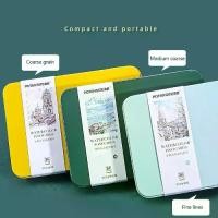 ราคา กระดาษสีน้ำ A6 เนื้อหยาบ วัสดุผ้าฝ้าย แบบพกพา โปสการ์ด กล่องดีบุก เหมาะสำหรับการเดินทางของศิลปิน สมุดสีน้ำ มาใหม่ (1731397189553064672)