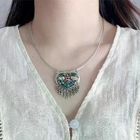 ราคา สร้อยคอภาพหัวใจ, เงินแท้ 99, สำหรับผู้หญิง, จี้เหรียญทองแดงพู่, สไตล์ชาติพันธุ์ย้อนยุค, ปลอกคอ, เครื่องประดับโบราณ, สีฟ้าการบูร (1731290123927258750)