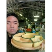 ราคา ถาดออเดิฟ เซรามิค แยกชิ้น ลายสังกะสีชุบเหลือง รวมกันแล้วขนาด 12 นิ้ว ได้(กรอบข้าง4อัน+ตรงกลาง1+ถาดไม้1) ออกใบกำกับภาษีได้ รหัส112724 cvin (1731388693189856097)