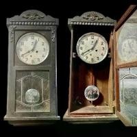 ราคา นาฬิกาโบราณ นาฬิกาไขลานแขวนผนังโบราณ (1731740682834643314)