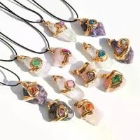 ราคา สร้อยคอคริสตัล มาใหม่ ทำจากหินธรรมชาติและคริสตัลหลากสี รูปทรงผิดปกติขนาดใหญ่ เครื่องประดับสำหรับปักครอสติส หลวงพ่อเงิน ของ แท้ หลวงพ่อเงิน ของ แท้ กรอบ ตะกรุด (1732310532262496807)