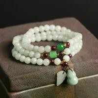 ราคา สร้อยข้อมือหยก ธรรมชาติ เกรด A มีสามวงกลม ลูกปัด หินทับทิมสีเขียวแห้ง จี้ปี่เซียะคู่มะระ (1732277970007067050)