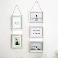 ราคา กรอบรูปสามชั้นลายไม้สำหรับเด็ก กรอบรูปแขวนผนัง ภาพถ่าย เชือกป่าน กรอบรูปติดผนัง โลหะ (1730019865354996278)