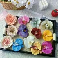 ราคา ดอกไม้ประดิษฐ์, ดอกไม้ผีเสื้อสีม่วงสุดหรูหรา, ดอกโบตั๋น, กล้วยไม้, เหมาะสำหรับวันชาติ, บรรยากาศปิ่นปักผม, ภาพถ่าย, ผ้าโพกศีรษะสำหรับเดินทางบนชายหาด, คำชมจากผู้คนกว่า 2591 (1731533687638033723)