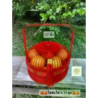 ราคา ปิ่นโต ปิ่นโตของขวัญ ปิ่นโตไม้ไผ่ใส่อาหาร ทรงกลม รุ่นกรงนก (สีแดง) ขนาด 10 นิ้ว / ขนาด 25x25x9 cm ของขวัญ ขนมไทย ตรุษจีน ตะกร้าส้ม ปิ่นโตแดง กระเช้า กระเช้ามงคล ของไหว้ผู้ใหญ่ ข (1729582791972850639)