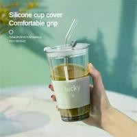 ราคา ถ้วยฟางแก้วออโรร่า ความจุ 450ml เหมาะสำหรับผู้ชายและผู้หญิง เหมาะสำหรับน้ำดื่ม ถ้วย Ins เหมาะสำหรับน้ำผลไม้ ชาฟอง กาแฟ ถ้วย เครื่องดื่ม แก้วซิลิโคน แก้ว (1730238332233288363)