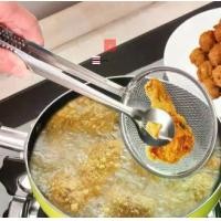 ราคา ที่คีบพร้อมตะแกรง ที่คีบสแตนเลส กระชอนสแตนเลส เครื่องครัว อุปกรณ์ทำอาหาร (1729454692185770108)