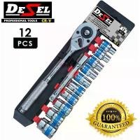 ราคา COD Desel, ชุดประแจ, ชุดบล็อก (10-24 มม.), 12 ชิ้น, ชุดซ็อกเก็ตขนาด 1/2 ขนาด 1/2 ลูกบล็อกยาว ดํา แกรนิต พลาสติก การรับประกันของซัพพลายเออร์ ชุด แหวน ข้าง ปาก ตาย ประแจ จิก เกลียว (1731809479335117882)