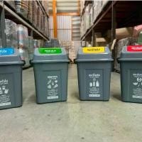 ราคา ️ Eskimo ถังขยะเหลี่ยมฝาสวิง ขนาด 40 ลิตร แบบล็อคฝา ถังขยะฝาแกว่ง พลาสติก แข็งแรง ทนทาน ทำความสะอาดง่าย รุ่น BI30 แนะนำ (1732004887962027543)