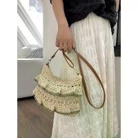 ราคา กระเป๋าทอ กลวง นัวเนีย สำหรับผู้หญิง กระเป๋าทอหญ้า เหมาะสำหรับวันหยุดที่ชายหาด กระเป๋าสะพายข้าง ถุง ใส่ แกง ถุง ใส่ ของ ให้ ลูกค้า 100 ใบ น่ารัก ใส ๆ ถุง ใส่ แกง ถุง (1731976631872423710)