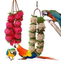 ราคา ของเล่นนกแก้ว, ลูกบอลหวาย, ของเล่นเคี้ยวกัดแบบโต้ตอบ, ของเล่นเกาเท้า, เหมาะสำหรับนกแก้ว, นกแก้ว, นกพิราบ, อุปกรณ์สำหรับนก (1729740554039429366)