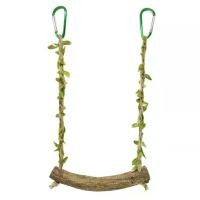 ราคา ชิงช้าแขวนสำหรับนกแก้ว ของเล่นไม้ธรรมชาติ กรงนก ที่วางของเล่นสำหรับนกแก้ว นกแก้ว นกกระตั้ว นกฟินช์ นกแก้ว (1729778306583922747)