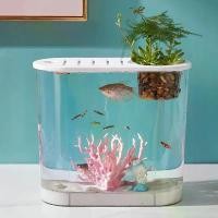 ราคา COD 【จัดส่งจากกรุงเทพฯ】ตู้ปลาขนาดเล็ก PC ตู้ปลา ตู้ปลากัด ตู้ปลามินิ ตู้ปลาขนาดเล็ก ตู้เลี้ยงปลา โหลใส่ปลากัด เหมาะสำหรับเลี้ยงปลากัด ปลาขนาดเล (1731409400245617760)