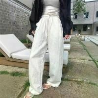 ราคา COD กางเกงผู้หญิง ขายาว ขากระบอก ทรงหลวม เอวสูง ผ้าฝ้ายลินิน บางเบา ฤดูร้อน ลำลอง พรางหุ่น สำหรับคนตัวเล็ก ยาวพิเศษ สีขาว ทรงสวย ใส่สบาย ระบายอากาศ ไม่ร้อน กางเกง ยีน (1731591194539820726)