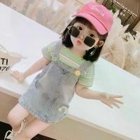 ราคา ชุดเดรสสายเดี่ยวเดนิม สำหรับเด็กผู้หญิง มีสไตล์ เหมาะสำหรับฤดูร้อน เสื้อผ้าสำหรับเด็ก ชุดฤดูร้อนสาวน้อย ชุดเด็กผู้หญิง ผ้า พันคอ ลูกเสือ สีแดง เลือด หมู กระโปรงทรง แคบ ตี เกล็ด สือ (173179382990415599