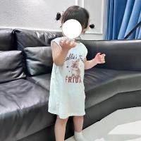 ราคา ชุดเสื้อยืด เสื้อกั๊ก ใส่สบาย สำหรับเด็กผู้หญิง ใส่หน้าร้อน สไตล์เกาหลี เสื้อผ้าสำหรับเด็ก แขนกุด ดีไซน์การ์ตูนน่ารัก เหมาะสำหรับเด็กวัยหัดเดิน อินเทรนด์ (1731483810622834182)