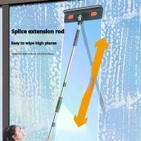 ราคา น้ำยาเช็ดกระจก หมุนได้ พร้อมมีดโกนมือถือ ขยายเสาแบบยืดหดได้ หัวแปรงยืดหยุ่น เหมาะสำหรับทำความสะอาดกระจก (1732072792476715762)