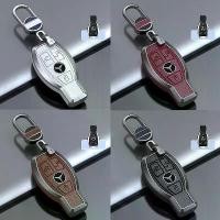 ราคา ฝาครอบกุญแจรถ, ZOBIG, วัสดุหนังโลหะผสมสังกะสี, เปลือกเคสกุญแจรถ, พร้อมพวงกุญแจ, เหมาะสำหรับ Mercedes Benz C E M S CLS CLK GLK GLC G Class, เปลือกกุญแจรีโมทดั้งเดิม (1732045858877311152)