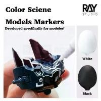 ราคา RAY STUDIO Color Science Gundam Markers กันดั้มมาร์คเกอร์ ปากกาเคมี สีขาว/ดำ ที่ถูกออกแบบมาเพื่อเหล่าโมเดลเลอร์โดยเฉพาะ (1731754192766340089)